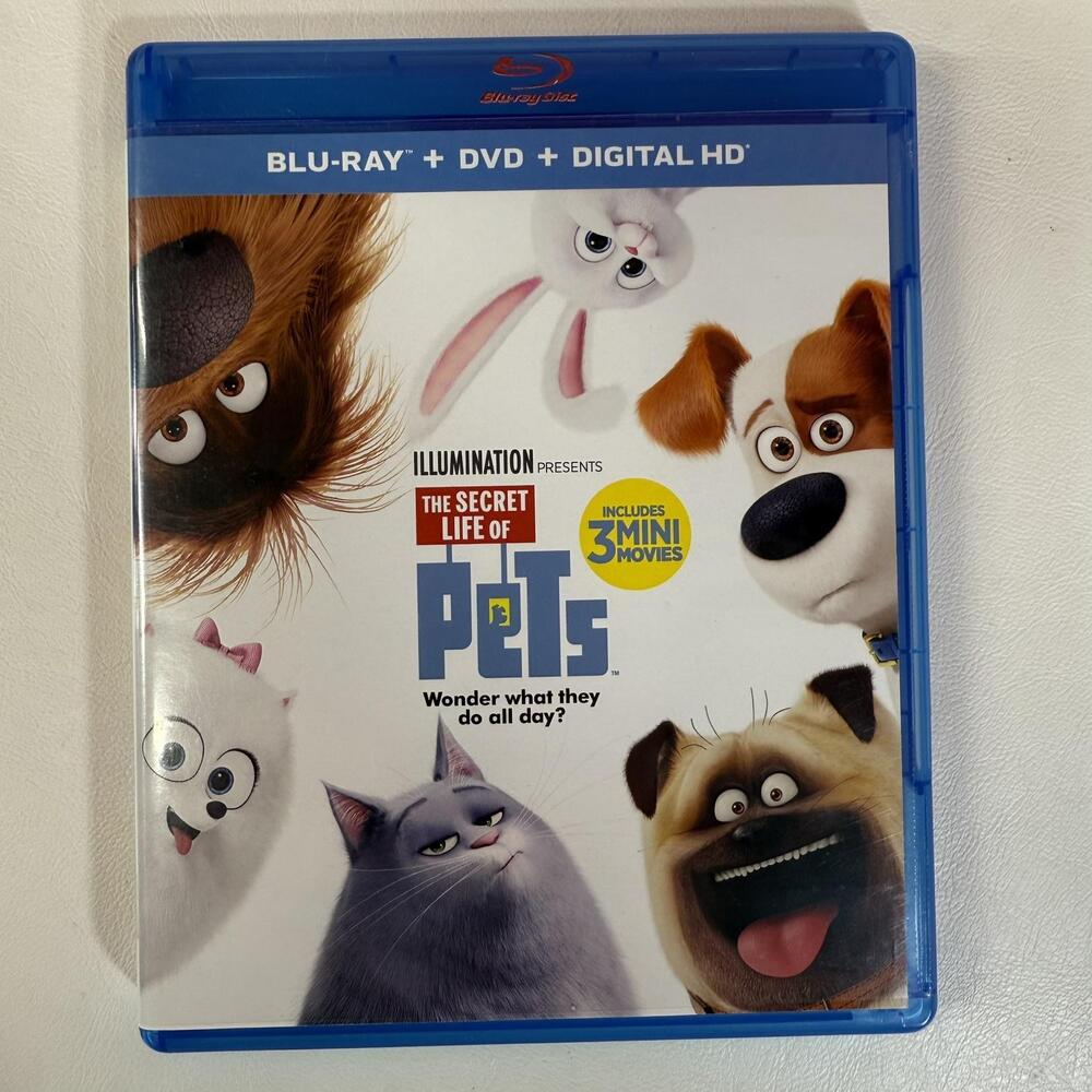 The Secret Life of Pets (Blu-Ray + DVD, 2016) Widescreen Universal Rated-PG